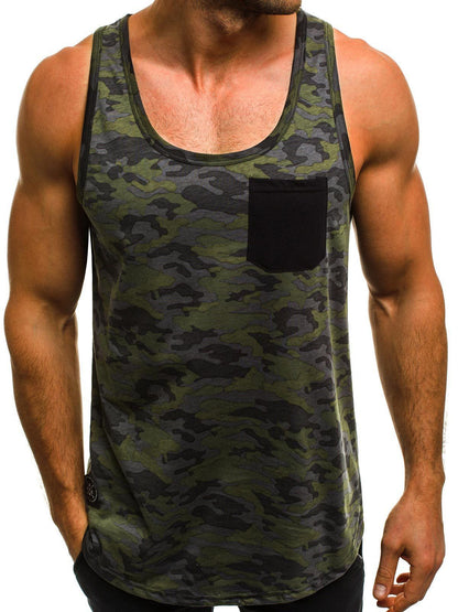 Casual Vest Men's Slim Breathable Camouflage Print Personalized Sleeveless - Enfance-Heureuse