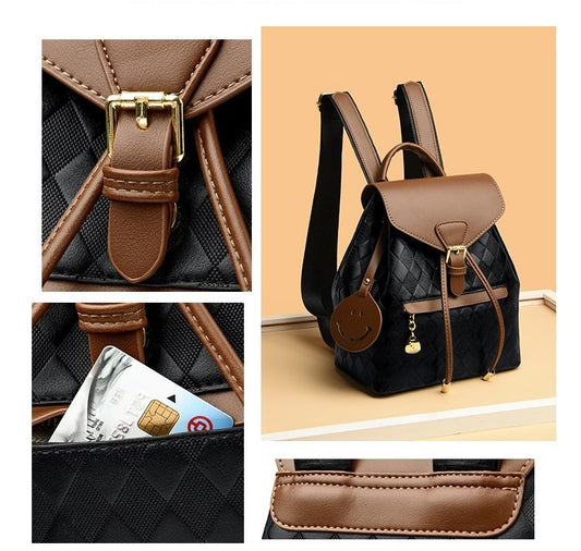 Female Backpack Casual Multifunction Women Leather Backpack Shoulder School Travel Back Pack - Enfance-Heureuse