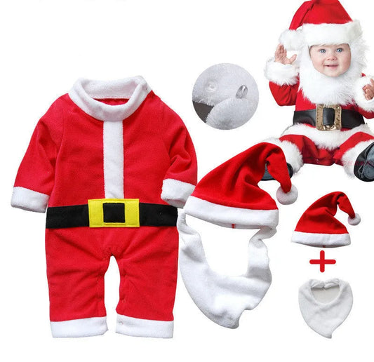 Christmas Baby Autumn And Winter One-piece Costumes - Enfance-Heureuse