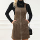 Women's Retro Autumn Solid Color Sleeveless Dress - Enfance-Heureuse