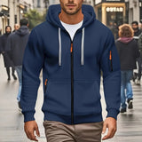 Zipper Hooded Sweatshirt Men's Sports Casual Cardigan Coat