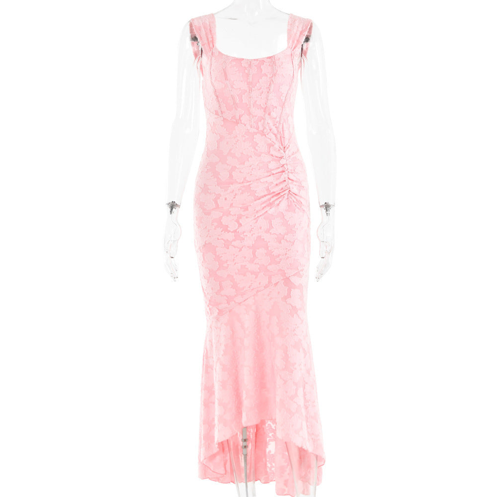 Vestido de noche sexy de Mozision con hombros descubiertos y espalda descubierta para mujer, morado, sin mangas, sin tirantes, fruncido, ajustado, para fiesta y club.