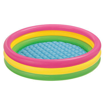 Fluorescent three-ring inflatable pool ball pool - Enfance-Heureuse