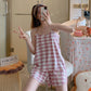 Women's Fashion Simple Camisole Homewear Pajamas Two-piece Set - Enfance-Heureuse