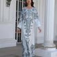 Women's Printed Long Sleeved Robe Dress - Soft And Elastic - Enfance-Heureuse
