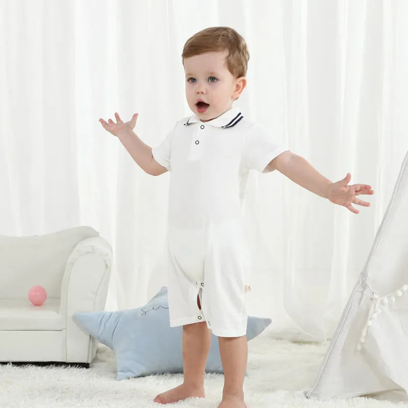 Baby clothes solid color romper - Enfance-Heureuse