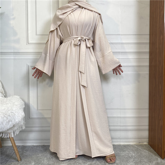 Women's Fashion Pocket Sleeveless Dresses With Belt - Enfance-Heureuse