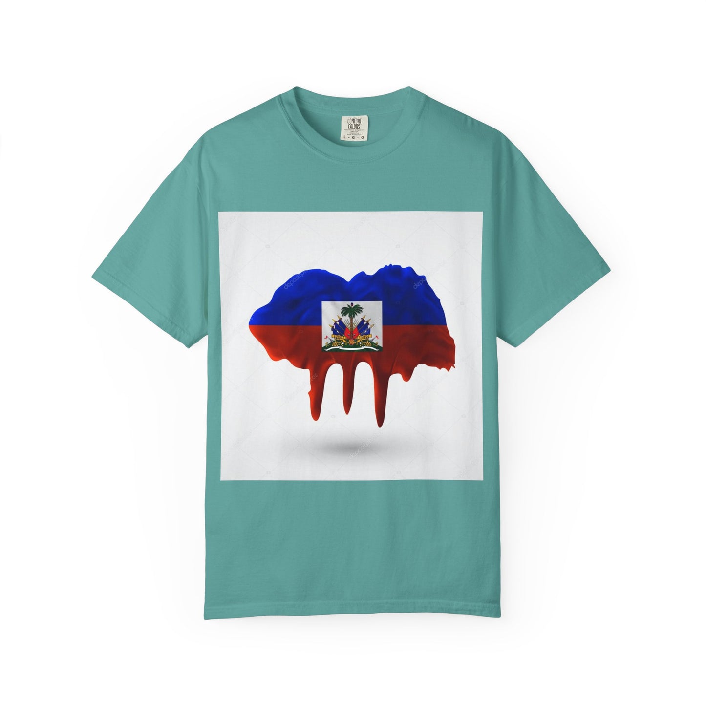Haiti Flag Drip T-Shirt — Haitian Pride Graphic Tee