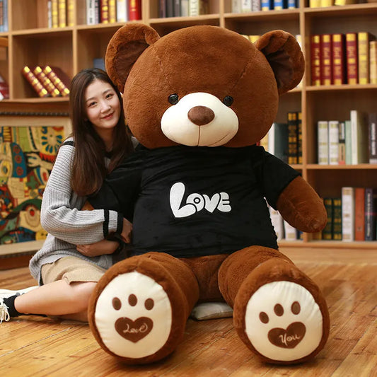 Plush toy ribbon teddy bear doll hugs bear dolls to give girls birthday gifts - Enfance-Heureuse