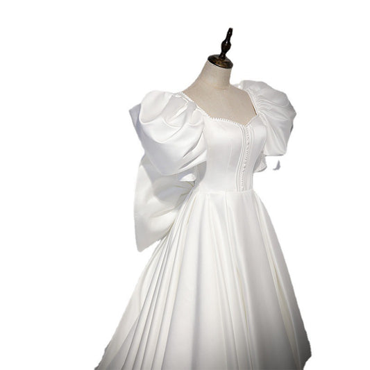 White Evening Dress Women's Banquet - Enfance-Heureuse