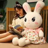 Rabbit Plush Toy Girl Large Throw Pillow - Enfance-Heureuse