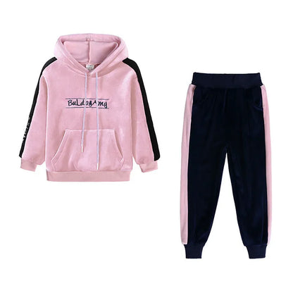 Costume de sport deux pièces à manches longues pour filles - Enfance-Heureuse