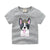 Children's summer cartoon print T-shirt - Enfance-Heureuse