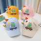 Dinosaur Car Peaked Cap Korean Style Boys And Girls Embroidery - Enfance-Heureuse
