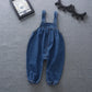 Boys and girls baby denim suspenders trousers - Enfance-Heureuse