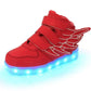 Children's shoes led light shoes children's wings light shoes usb charging colorful luminous shoes casual light shoes - Enfance-Heureuse