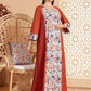 Elegant Floral Print Long Sleeved Abaya Robe Dress - Enfance-Heureuse