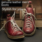 Men's Vintage Leather Big Toe Martin Boots - Enfance-Heureuse
