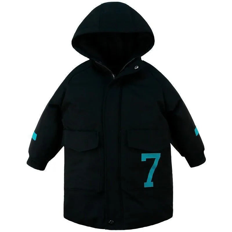 Hiver Vêtements de Mi-longueur Rembourré Veste Grand Enfants Épais