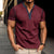 Fashion Short-sleeved Polo Shirt Summer Button V-neck T-shirt Tops Mens Clothing - Enfance-Heureuse