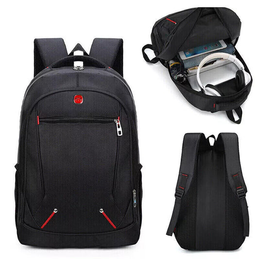 Mens Black Large Backpack Rucksack - Outdoor Sport Work School Travel Hiking Bag - Enfance-Heureuse