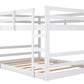 Full Over Full Bunk Bed With Ladder, White - Enfance-Heureuse