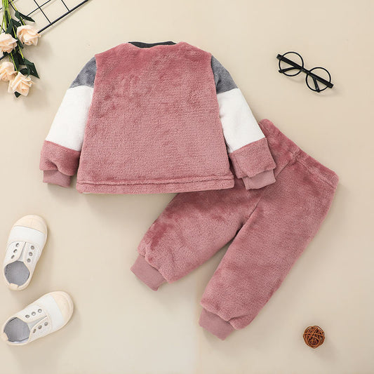 Baby Casual Baby Sweater Suit Clothing Pullover Two-piece Suit - Enfance-Heureuse