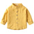 Boys stand collar solid color shirt - Enfance-Heureuse