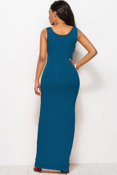Scoop Neck Wide Strap Maxi Dress - Enfance-Heureuse