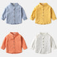 Boys stand collar solid color shirt - Enfance-Heureuse