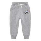 Backhoe Bulldozer Silver Fox Fleece Sweatpants Children's Clothing - Enfance-Heureuse