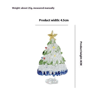 Christmas Gift Colored Glaze Christmas Tree Crafts Small Ornaments - Enfance-Heureuse