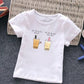 Cute Milk Tea Print Children's T-shirt - Enfance-Heureuse