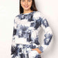 Shiny Tie-Dye Round Neck Top and Shorts Lounge Set - Enfance-Heureuse