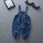 Boys and girls baby denim suspenders trousers - Enfance-Heureuse
