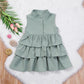 Fashion Simple Solid Color Sleeveless Small And Medium Girl Dress - Enfance-Heureuse