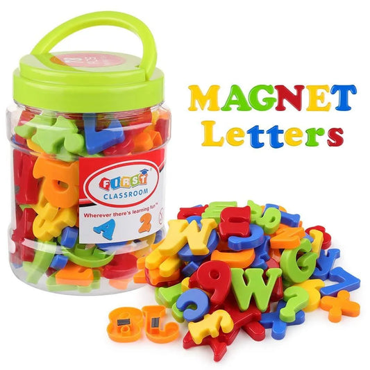 Pegatinas magnéticas para preescolar, juguetes de plástico con números en inglés