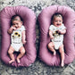 Bébé Nid Lit de bébé Nouveau-Né Bébé Nid Lit Lits D'enfant Infantile Portable Coton Lit Voyage Berceau Coussin - Enfance-Heureuse