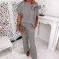 Female Summer Pure Cotton Casual Pants Suit - Enfance-Heureuse