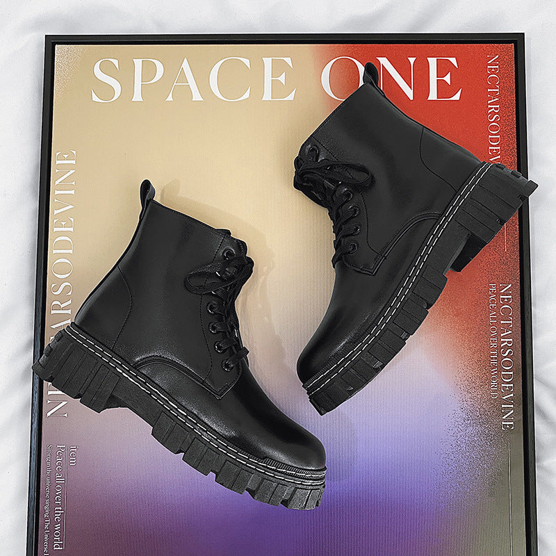 Martin Boots Men's British Style Side Zipper - Enfance-Heureuse