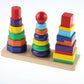 Three pillar intelligence tower wooden educational toy - Enfance-Heureuse