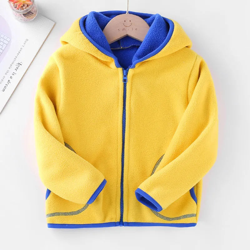 Enfants de Vêtements Ensemble Polaire Cardigan Chandail À Capuchon