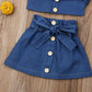 Children's clothing girls suspender skirt - Enfance-Heureuse