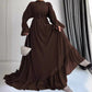 Chiffon Long Belt Fashionable Elegant Women's Dress