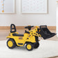 Kids Ride On Excavator Toy, Yellow Pull Cart Bulldozer With Bucket, Horn, Steering Wheel, For Toddler - Enfance-Heureuse