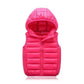 Children's Down Cotton Hooded Thermal Vest Solid Color - Enfance-Heureuse