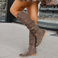 Autumn And Winter Low Heel Side Zipper Suede Women's High Boots - Enfance-Heureuse