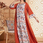 Elegant Floral Print Long Sleeved Abaya Robe Dress - Enfance-Heureuse