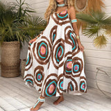 European And American Bohemian Style Printing Loose Casual Dress - Enfance-Heureuse