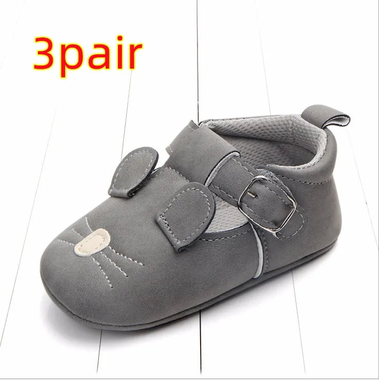 Spring and autumn cartoon animal baby shoes matte leather non-slip soft bottom baby shoes wholesale 0884 - Enfance-Heureuse